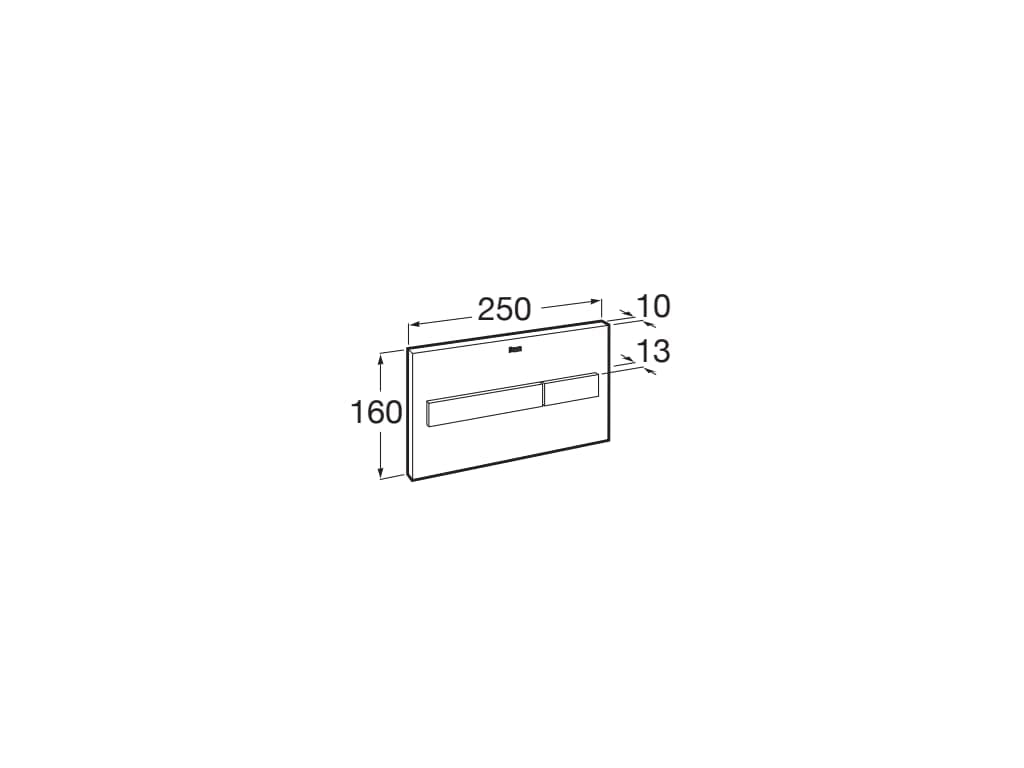 Roca A890188207 Placa de accionamiento PL7 Dual One con descarga dual con acabados Blanco Mate