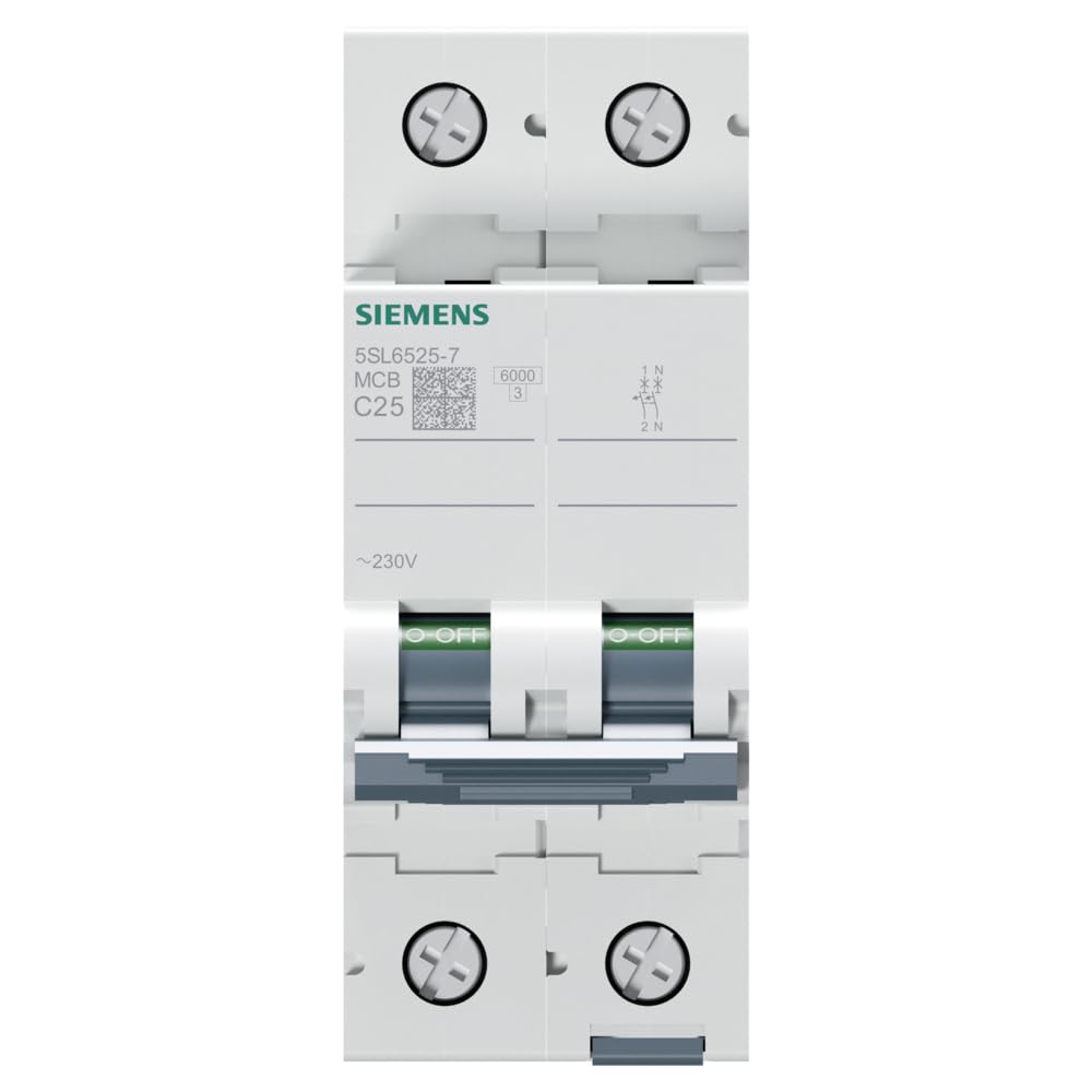 Siemens Interruptor Magnetotérmico 5SL6525-7 1P+N 25A Curva C 6kA