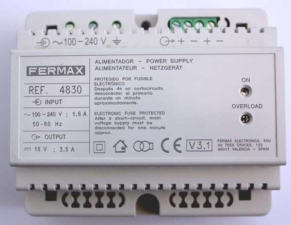 Alimentador carril Din Fermax 4830 18Vcc/3,5 A