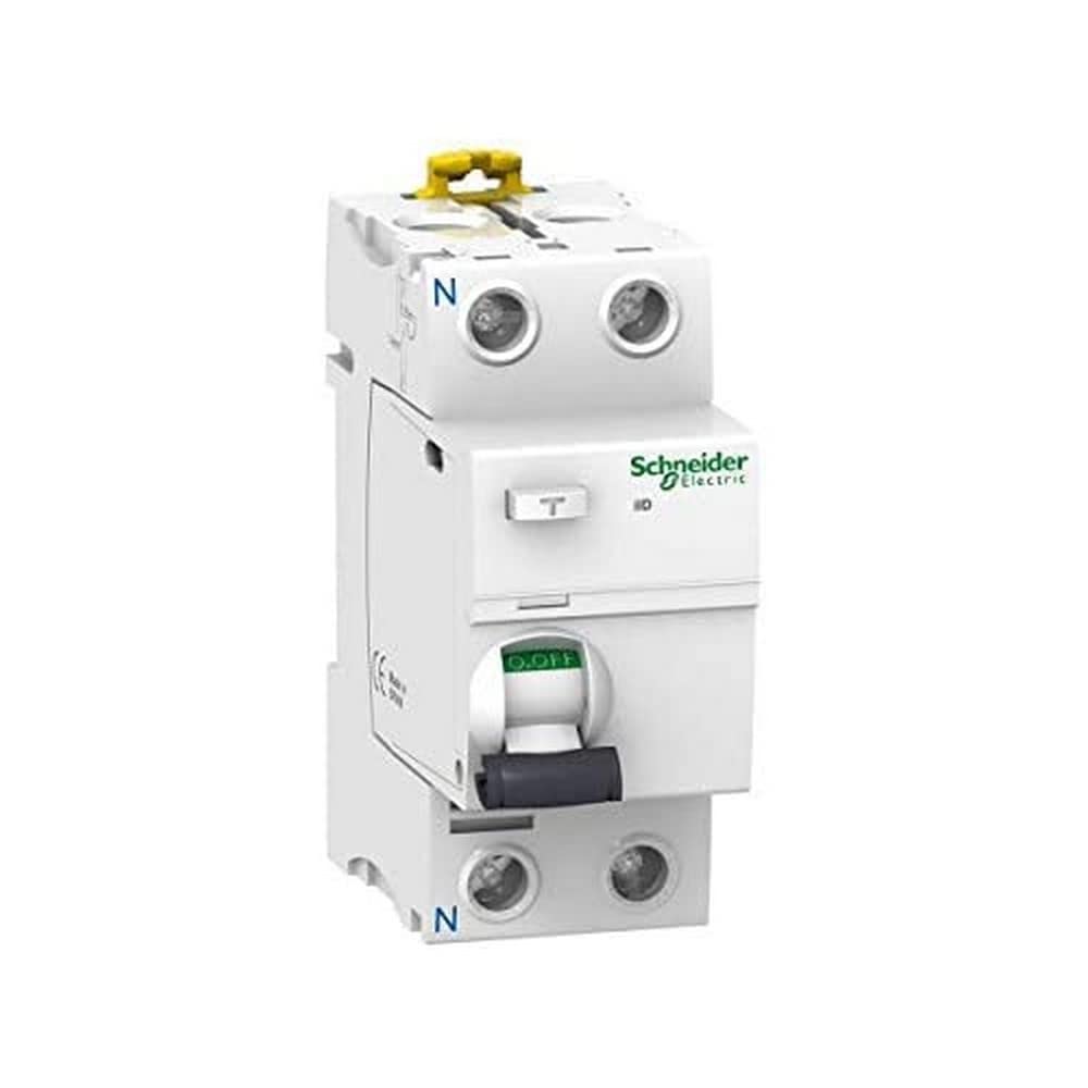 Schneider Electric A9R61263 Interruptor diferencial iID, 2P, 63A, 30mA, clase A SI de la gama Acti9, Blanco