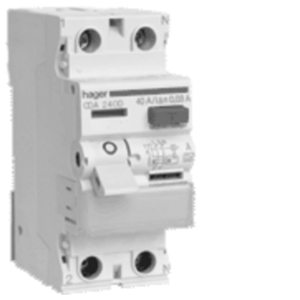 Hager CDA216D Diferencial FI, 2 Polos, 16 A, 30 mA, 6 Ka