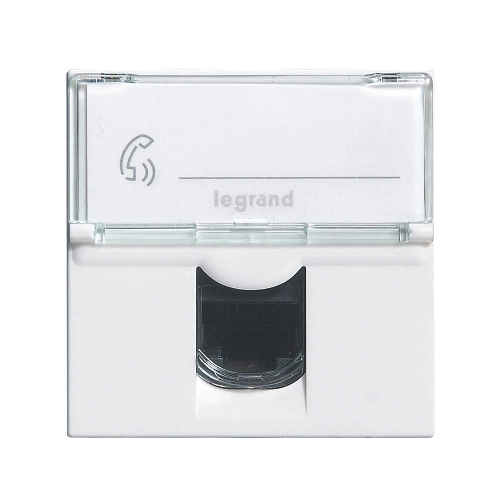 Legrand 076565 Mosaic - Toma RJ45 informática y telefónica (2 módulos)