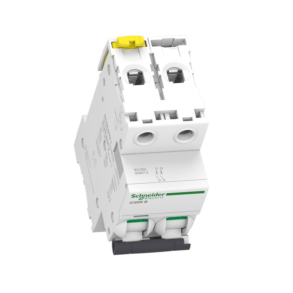 Schneider Electric A9F74220 IC60N Disyuntor, Acti9, 2P, 20A, Curvatura C, 50/60 Hz, Blanco
