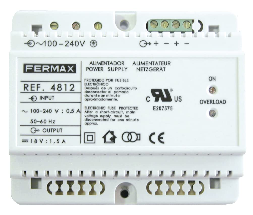 Fermax 4812 ALIMENTADOR DIN6 100-240VAC/18VDC-1,5A