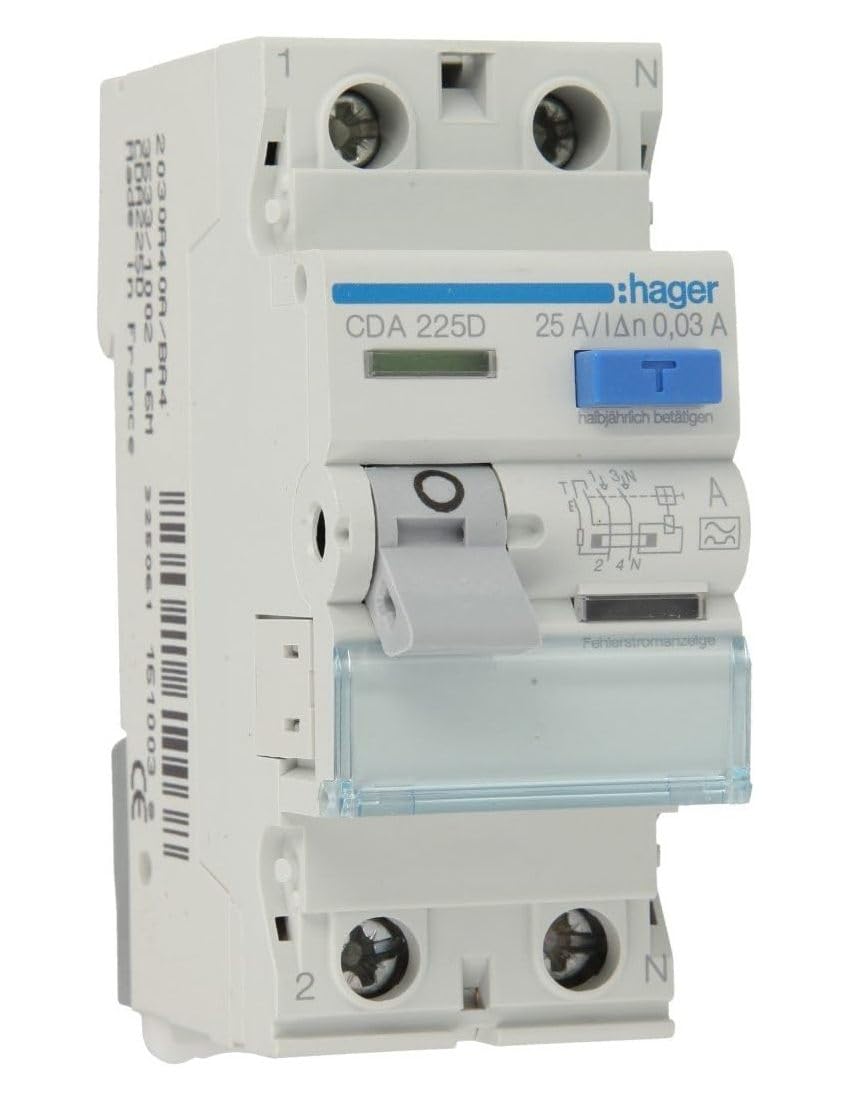 Hager CDA225D RCD 2P 25A 30mA 6kA tipo A