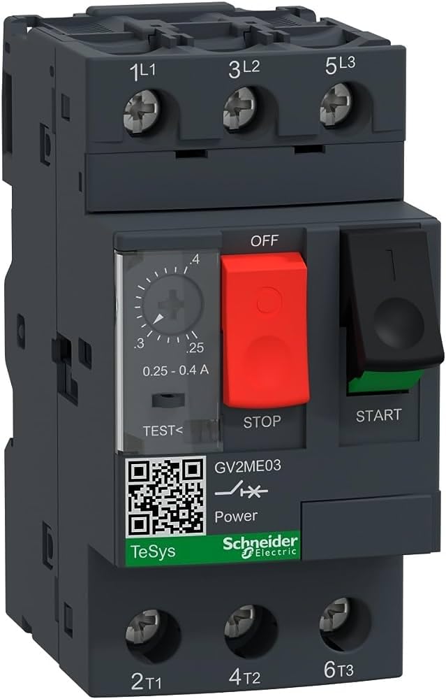 Schneider Electric GV2ME03 0.40A Thermal Magnetic Circuit Breaker