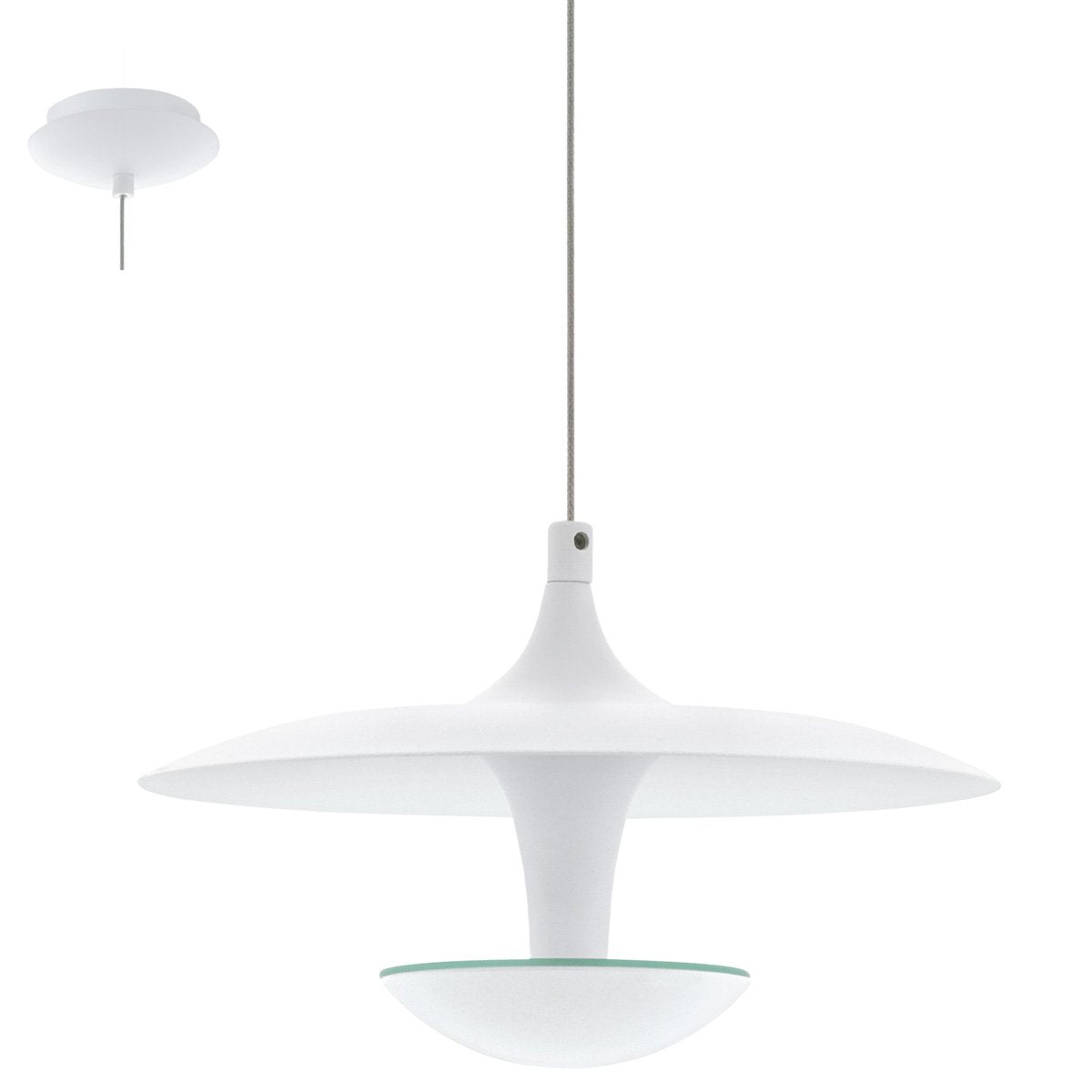 Eglo 97212 Suspension Camborne Acier Blanc E27