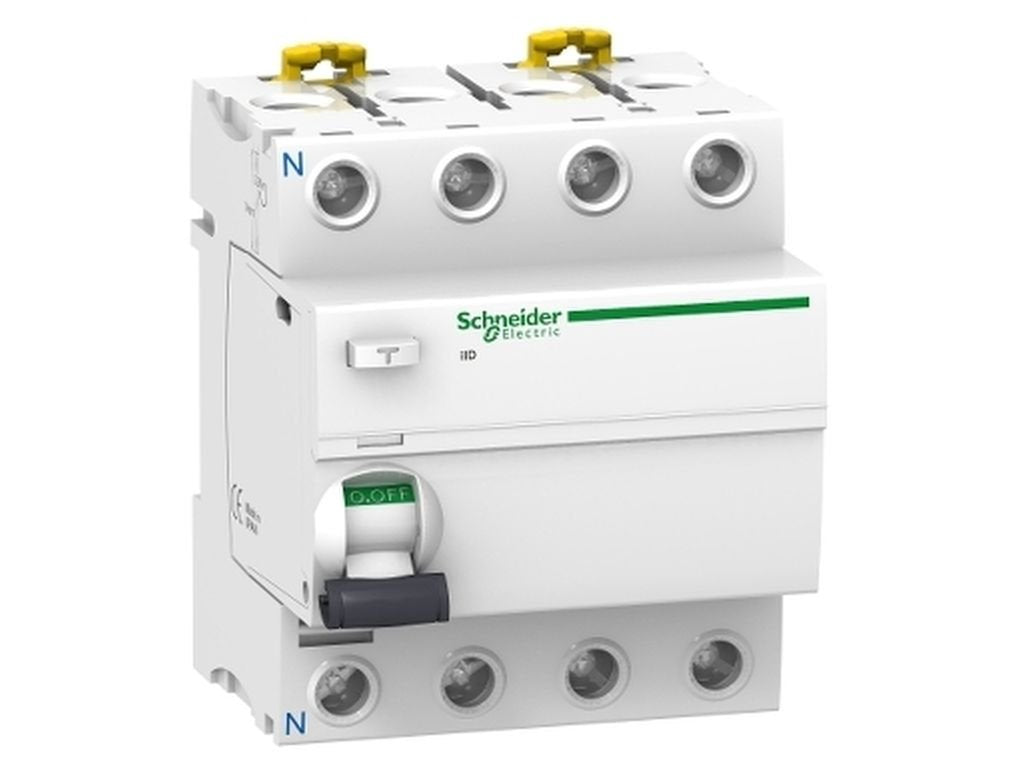 Schneider Electric A9R16463 Interruptor diferencial iID, 4P, 63A, 500mA, clase AC de la gama Acti9