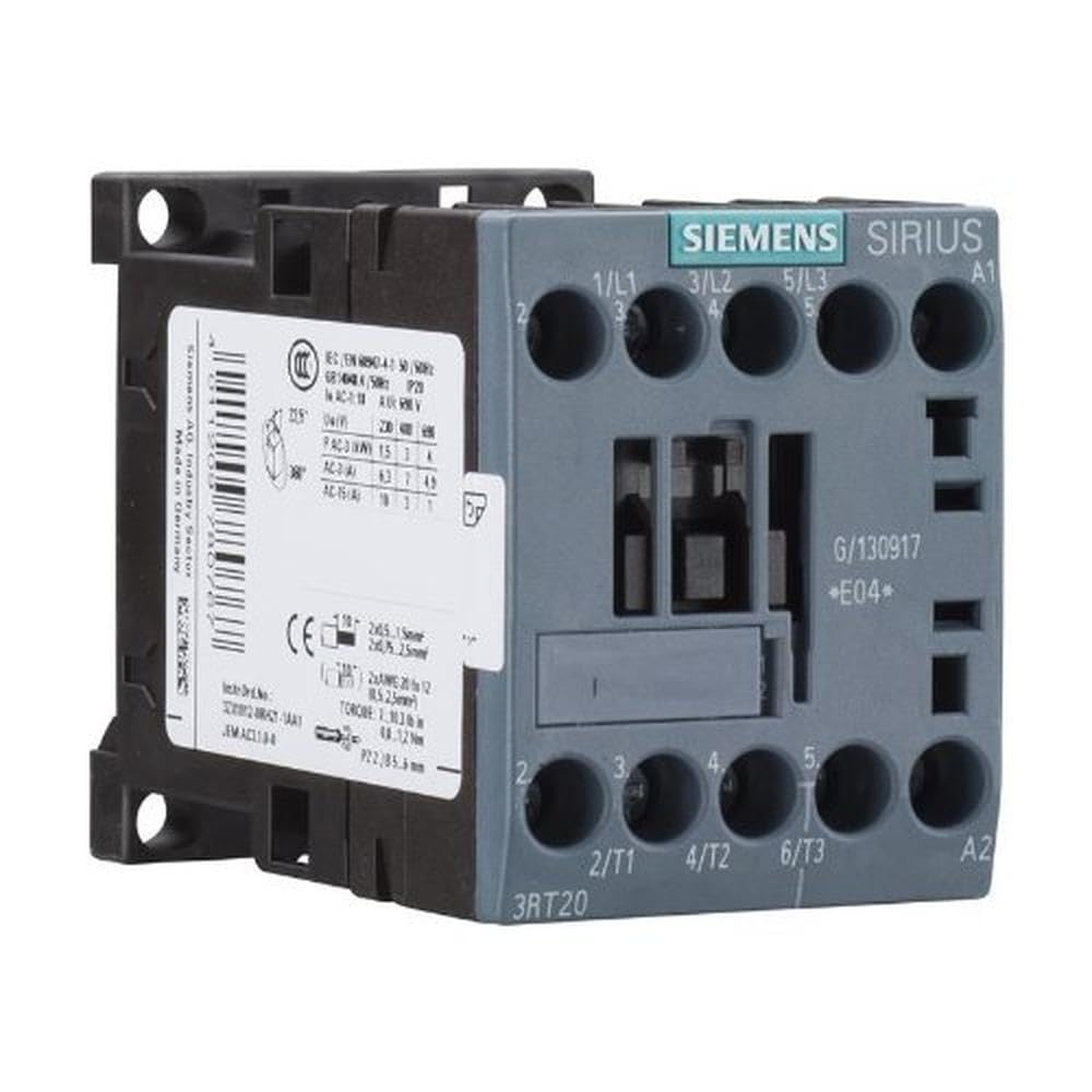 Siemens 3RT2017-1BB41 Contactor magnético CONT.AC-3 5,5Kw 400V 1NA DC 24V S00