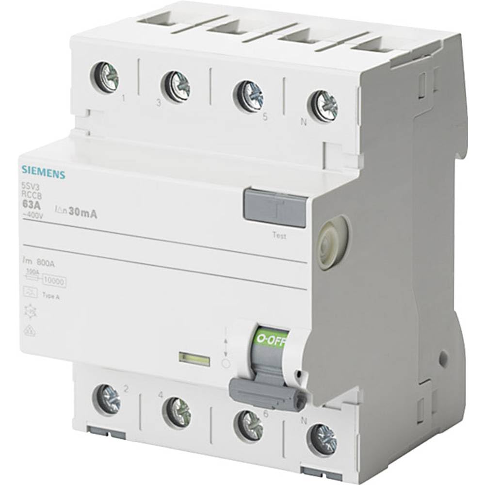Siemens Disjoncteur différentiel 5SV3344-6 4P 40A 30mA Classe A