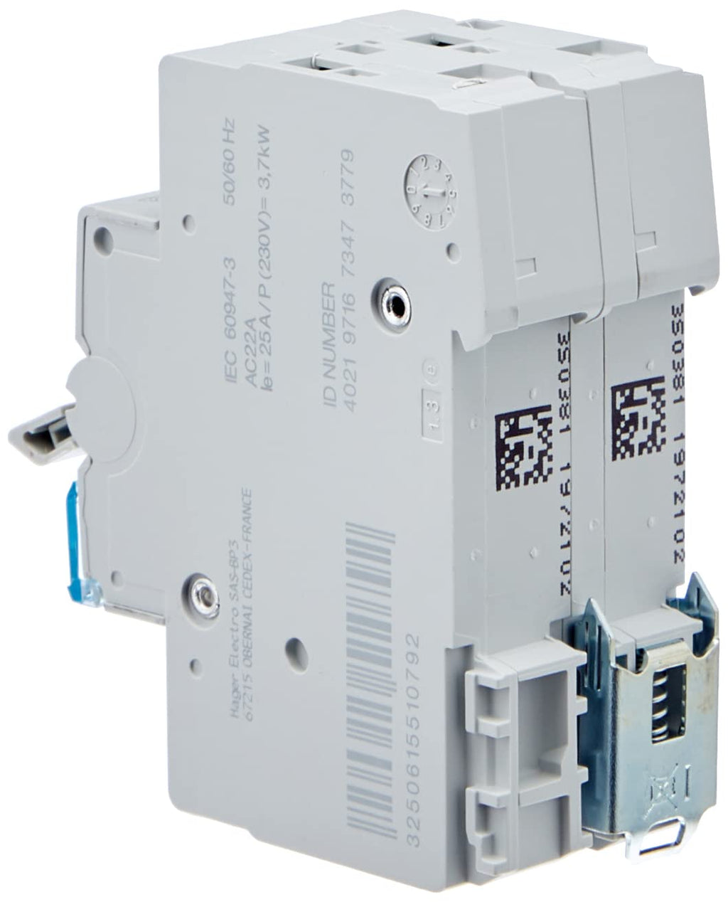 Hager SFT225 - Modular switch 2 pole 25a common top i-0-ii