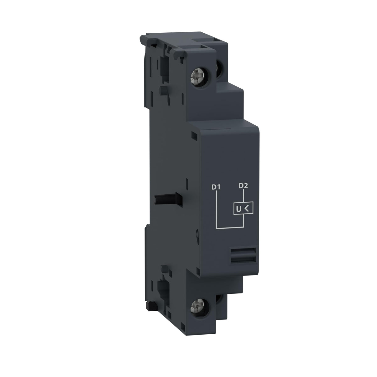 Undervoltage release for TeSys, compatible with GV2 and GV3 ranges, 380-400V AC 50Hz/440V AC 60Hz, set of 10, 6.6 x 1.8 x 8.9 centimeters, white (reference: GVAU385)