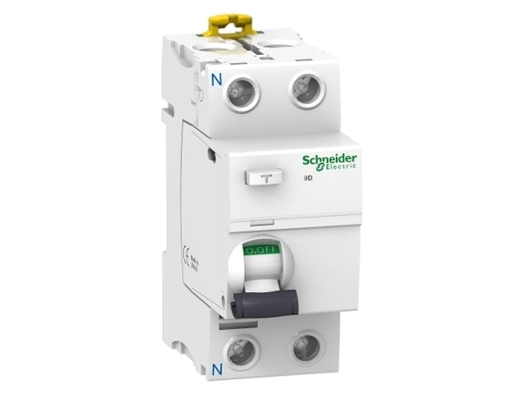 Schneider Electric A9R61225 Interruptor diferencial iID, 2P, 25A, 30mA, clase A SI de la gama Acti9, Blanco