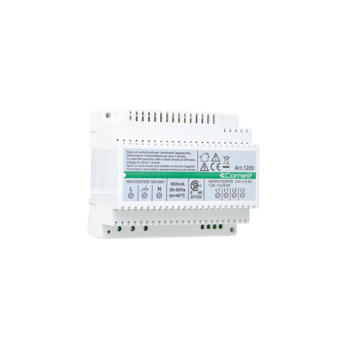 Comelit 1209 Fuente de Alimentación Kit Vídeo QUADRA 2 Hilos