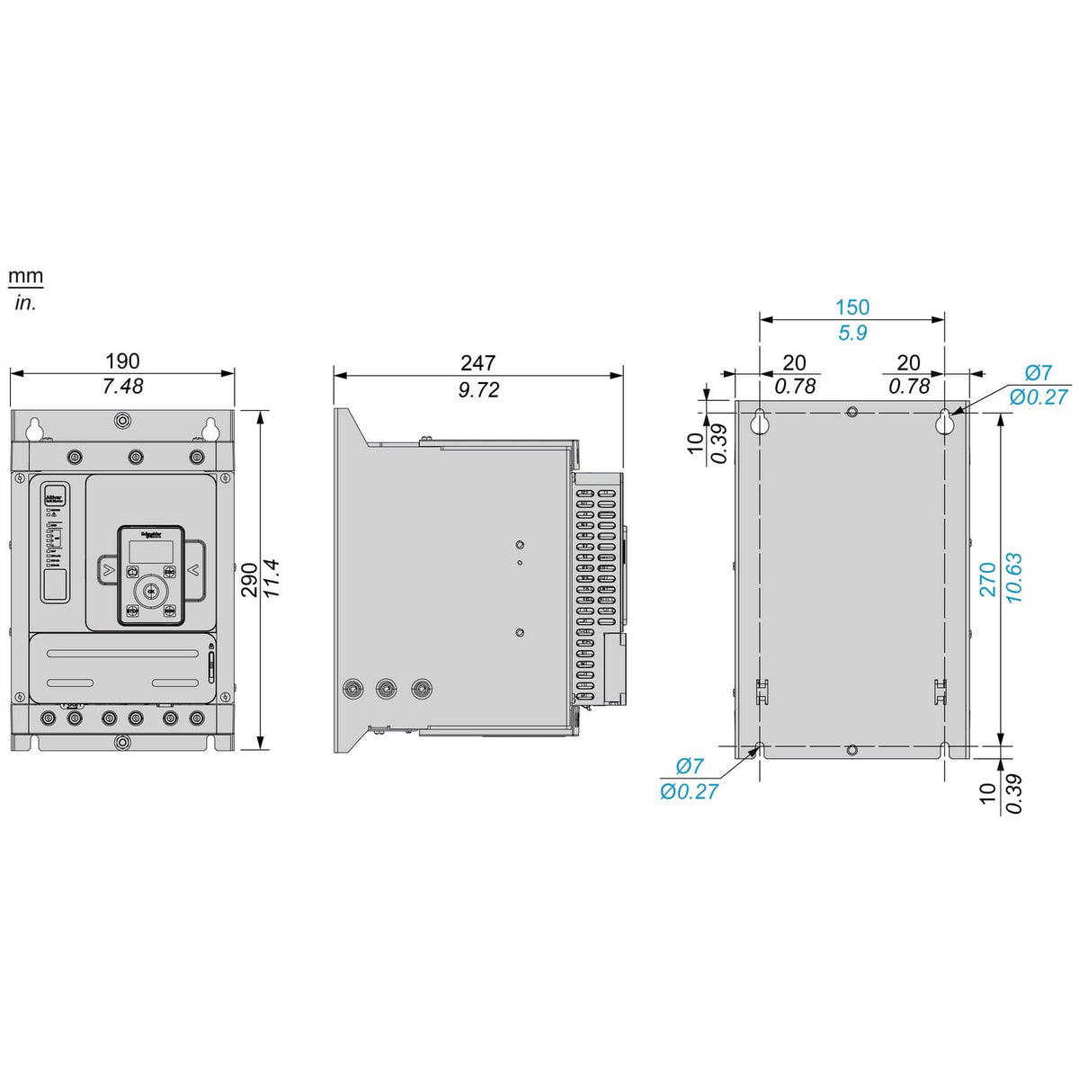 Schneider ATS480D75Y, Altivar 75A 208...690V/Ip20 (EAN 3606481089052)