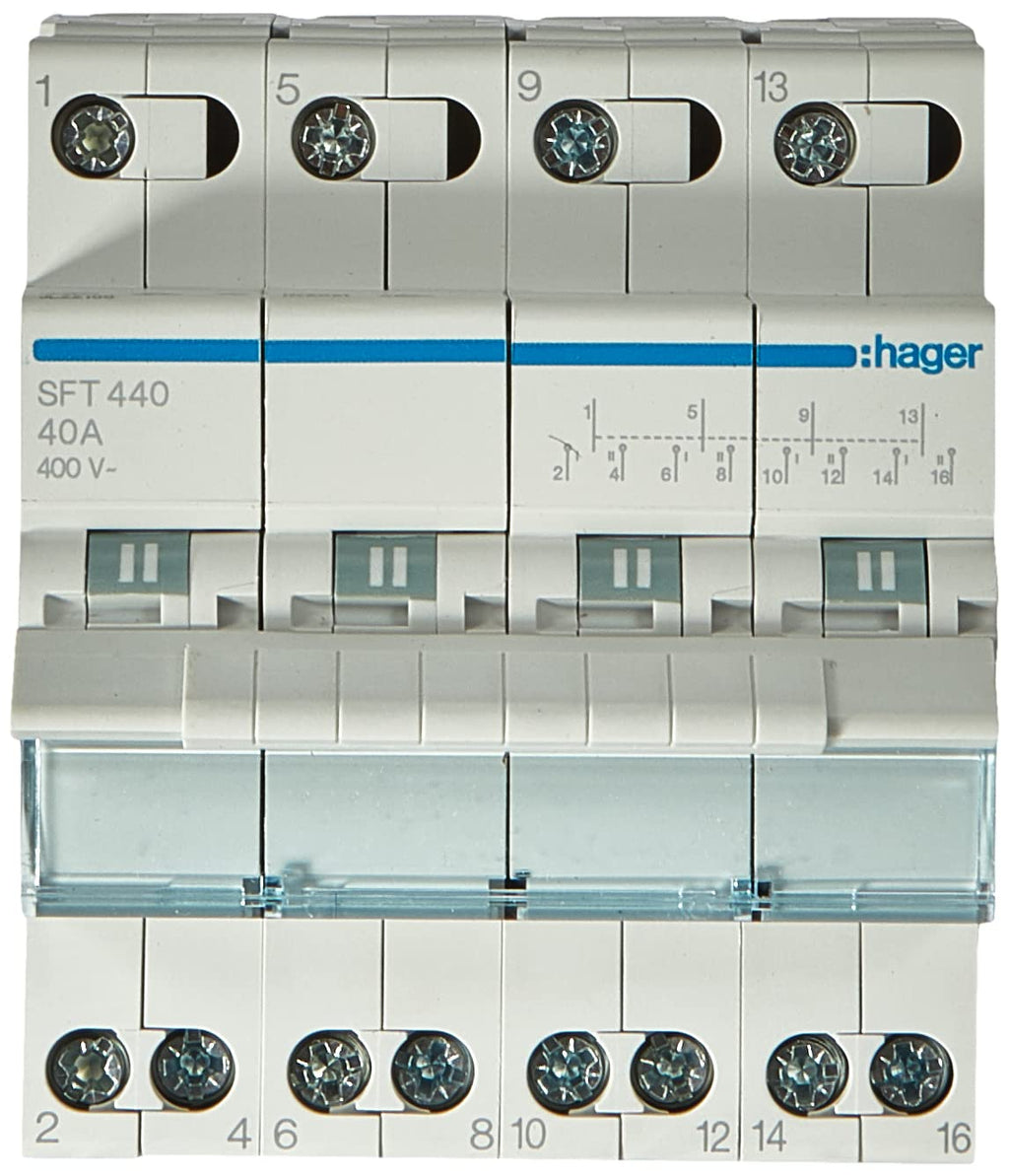 HAGER SFT440 CONMUTADOR 4P 40A - 400 V 50/60 Hz