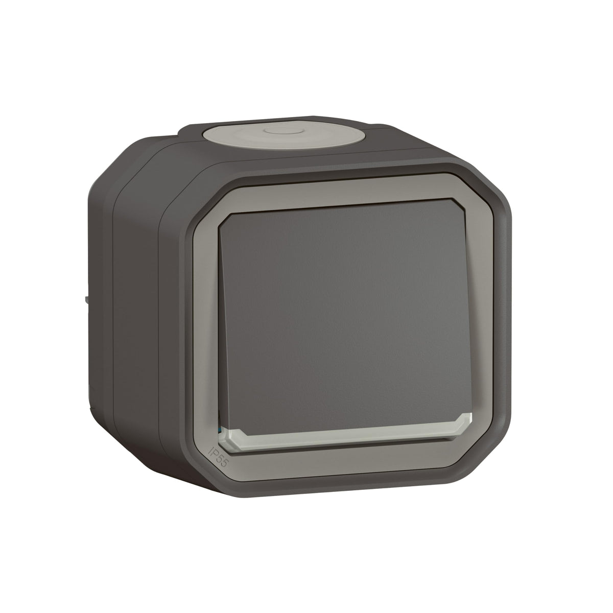 Legrand 069721L Conmutador testigo Plexo monobloc de superficie - 10AX - Antracita