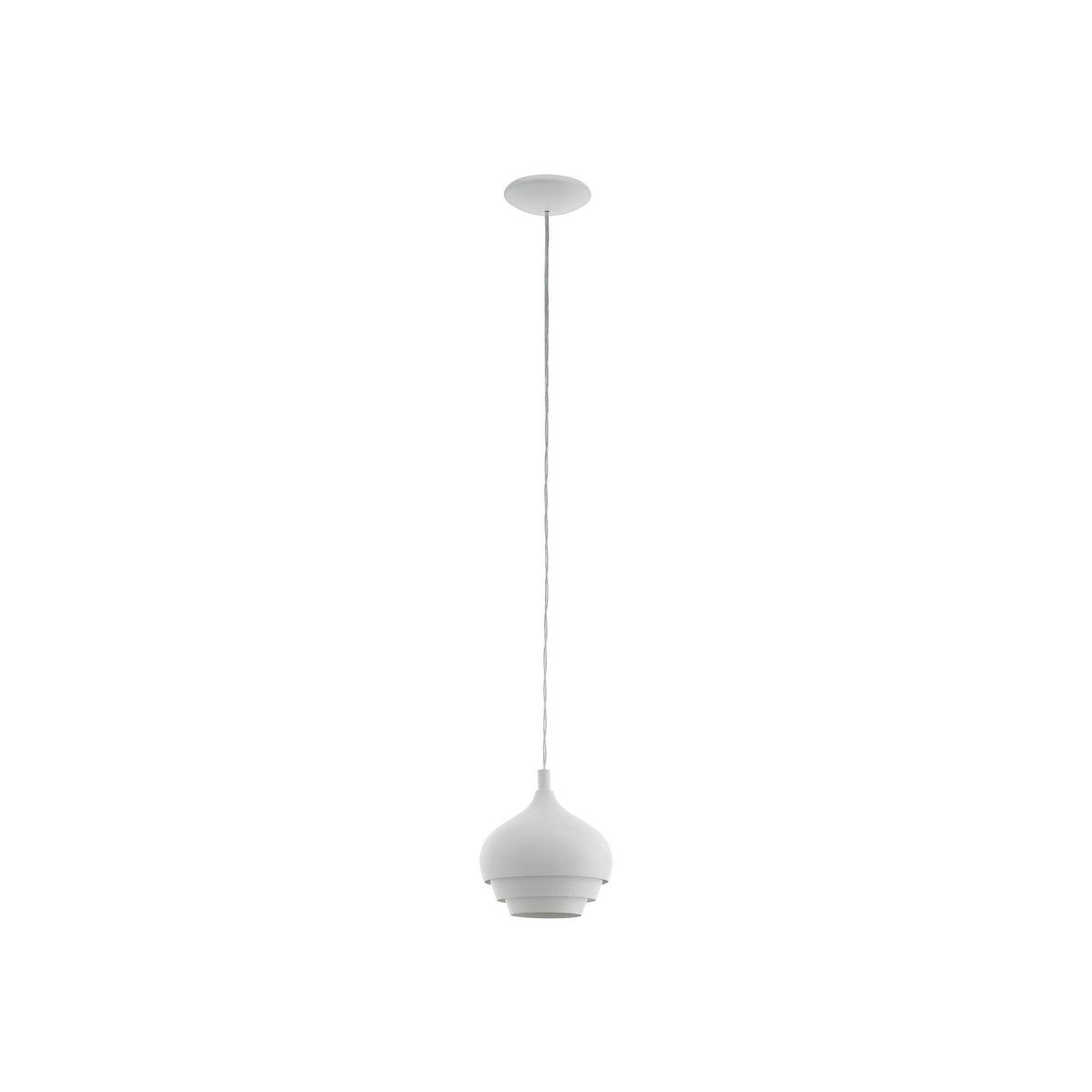 Eglo 97212 Lámpara Colgante Camborne Acero Blanco