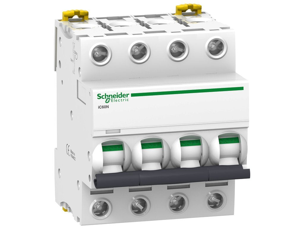 Schneider Electric A9F79410 Interruptor Automático Magnetotérmico iC60N, 4P, 10 A, Curva C