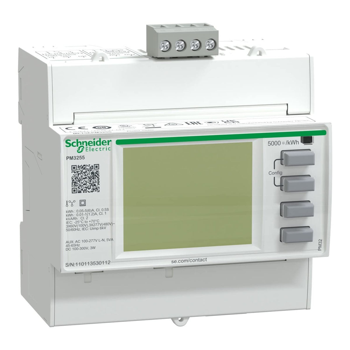 Schneider Electric PM3255 Analizador de Red 2ED/2SD Alarma Modbus