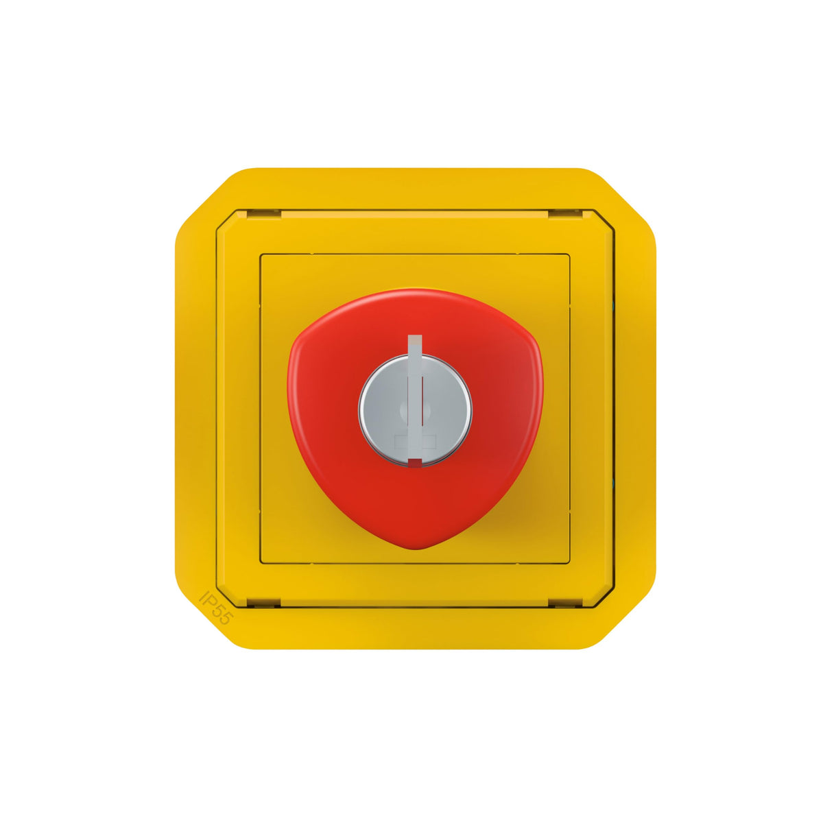 LEGRAND, Plexo 069548L - Interruptor de emergencia con llave de reinicio, cierre y abridor, incluye 2 llaves, ll