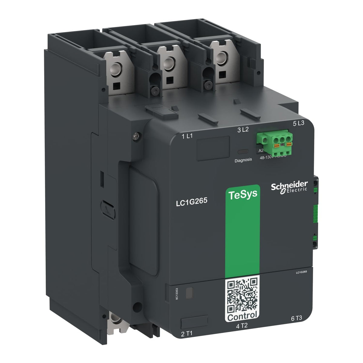 Schneider Electric LC1G500EHEN Power Contactor, TeSys Giga, 3 Poles (3NO), AC-3 = 440 V 500A, Electronic Coil