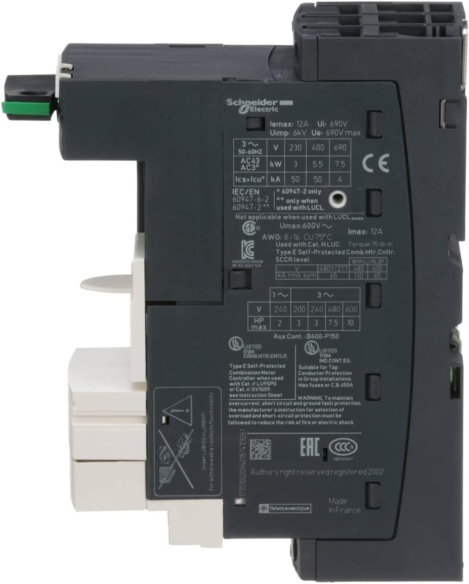 Schneider Electric LUB12 TeSys U Power Base, 12A