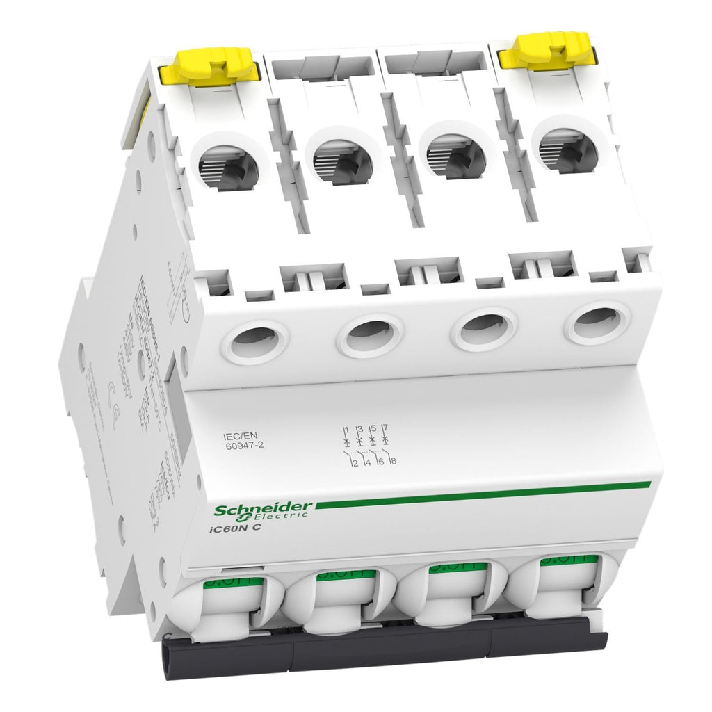 Schneider Electric A9F74450 IC60N Disyuntor, Acti9, Curvatura C, 4P 50A