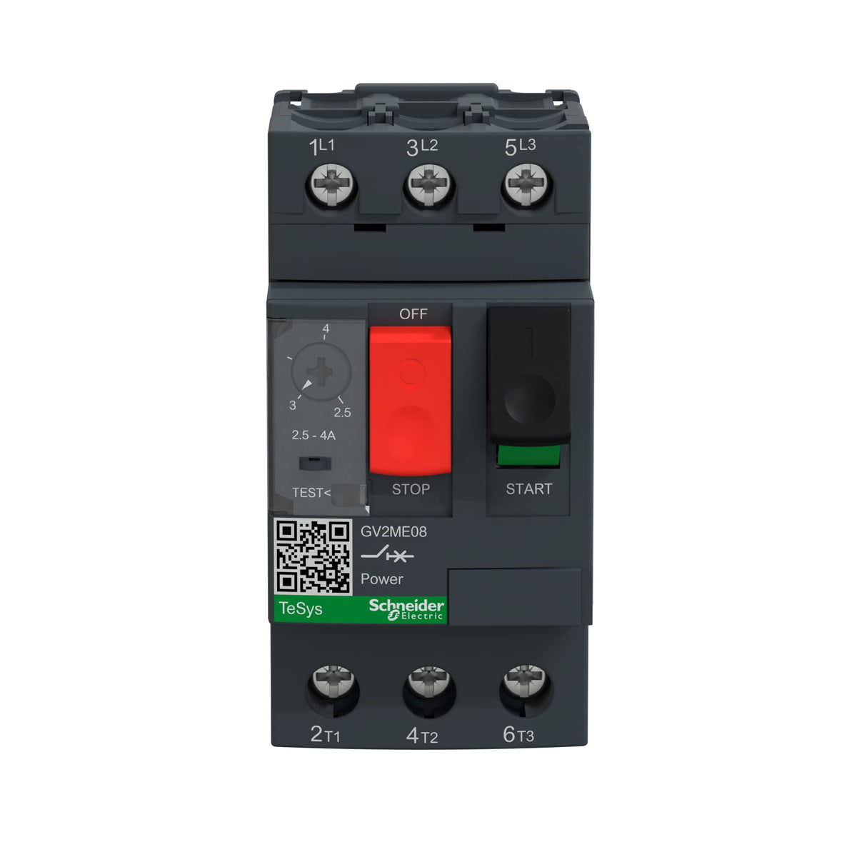 Schneider Electric GV2ME08 Thermal-magnetic motor starter, 4A