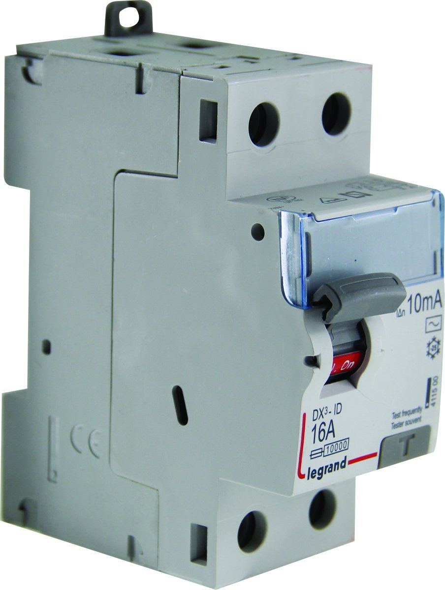Legrand 411500 Interruptor Diferencial - Potencia de 230W - Intensidad de 16A y Sensibilidad de 10 mA - Color Gris - - 1