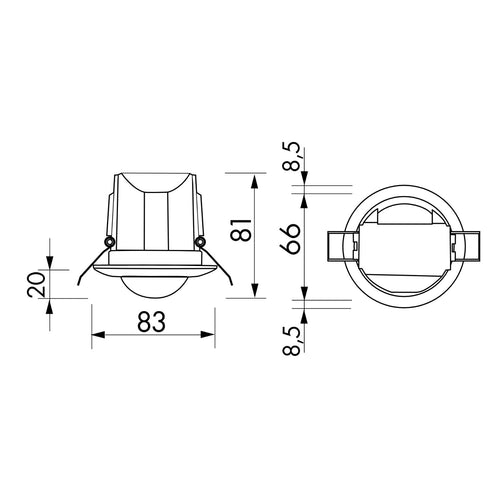 BEG 9194 Detector de Movimiento para Techo superficie, Modelo PD3-1C