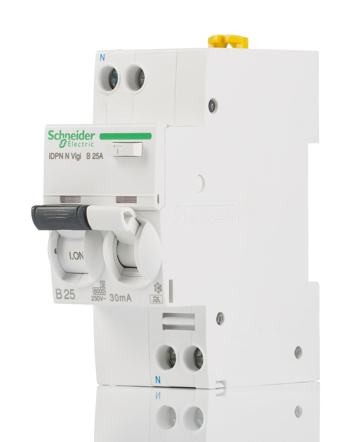 Schneider A9D56625 - Interruptor FI/LS iDPN N Vigi 1P+N, 25 A, B-Char, 30 mA, Tipo A, 6 kA, Color Blanco