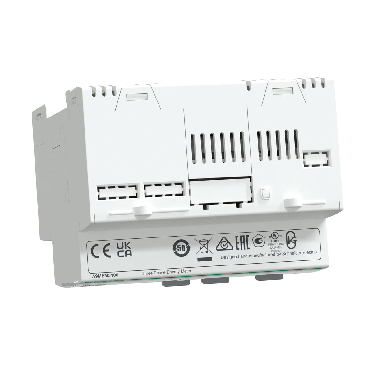 Schneider Electric A9MEM3100 iEM3000 Compteur d'énergie numérique, 63A, 69mm x 95mm x 90mm, Blanc