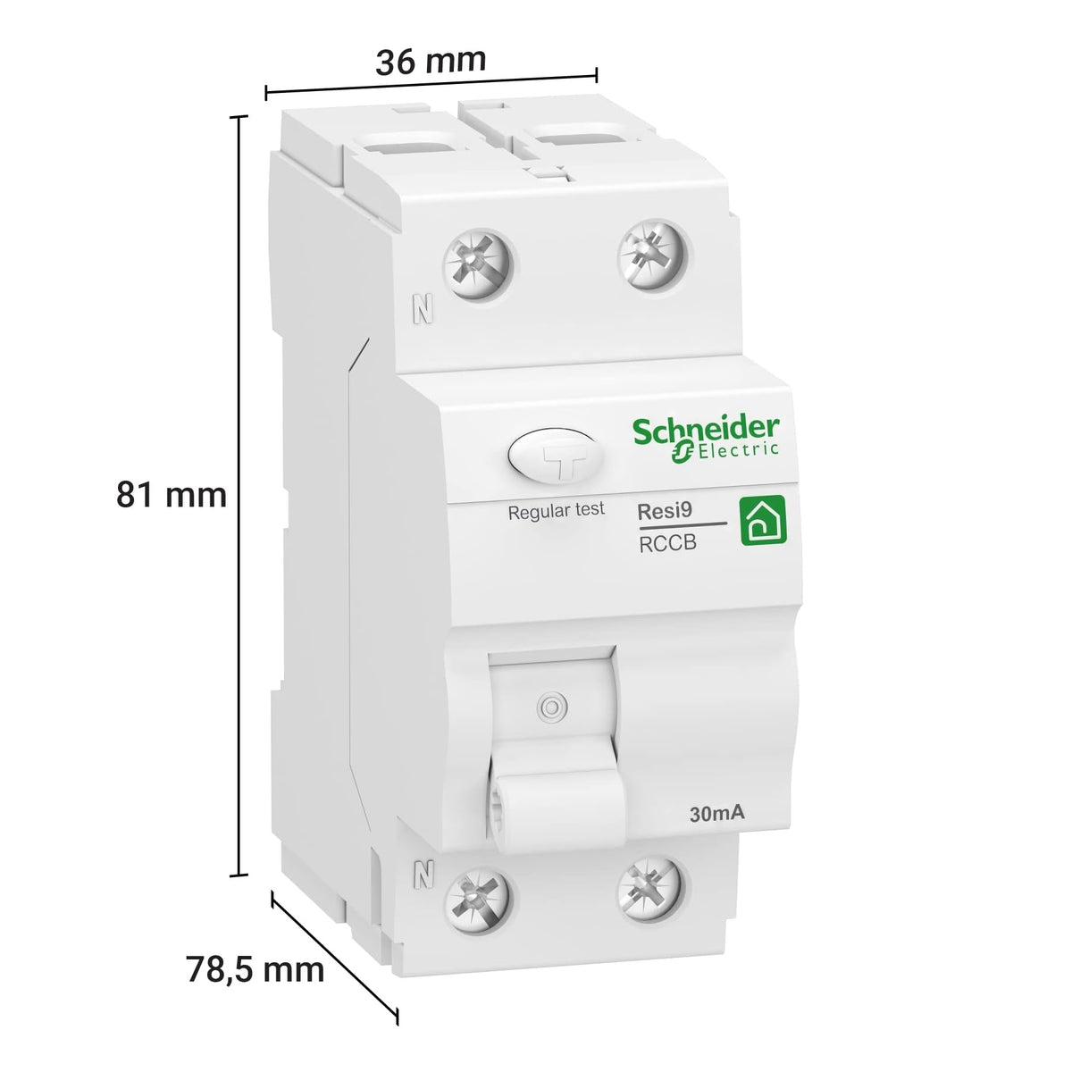 Schneider Electric R9R22240 - Interruptor diferencial (Resi9 1P+N 40A 30mA tipo A)