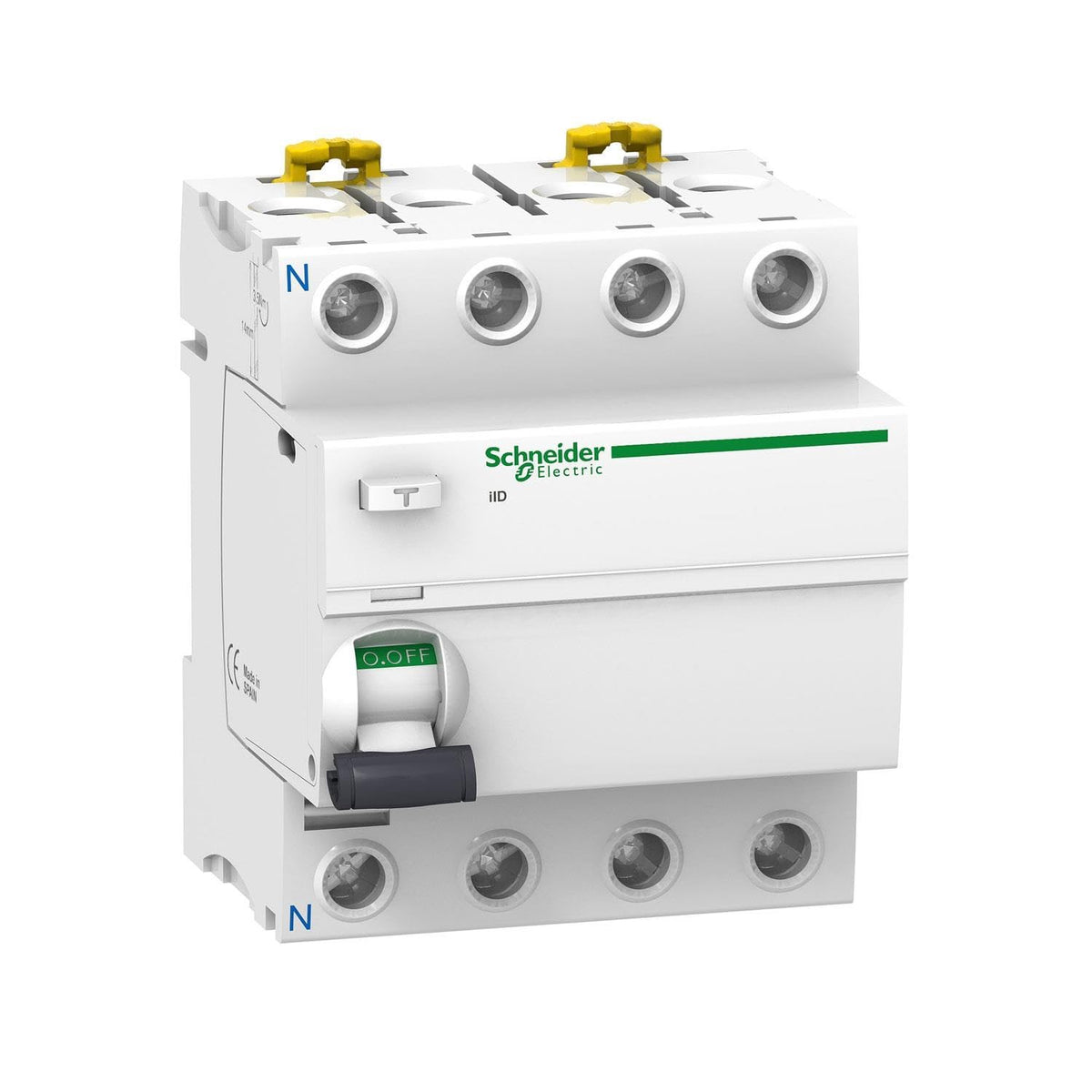 Schneider Electric A9R61463 Interruptor diferencial iID, 4P, 63A, 30mA, clase A SI de la gama Acti9, Blanco