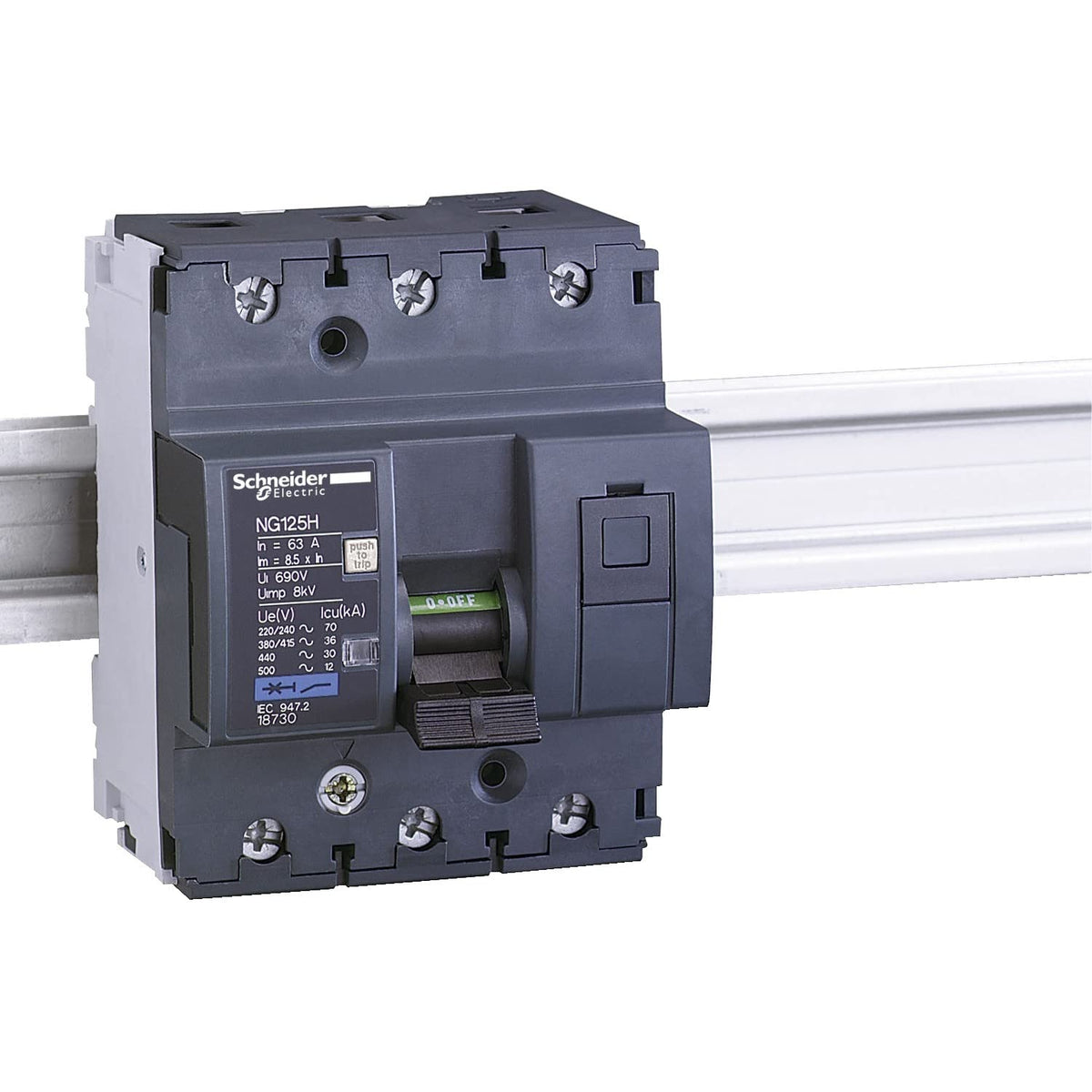Schneider Electric 18723 NG125, Interruptor automático magnetotérmico, NG125H, 3p, 10A