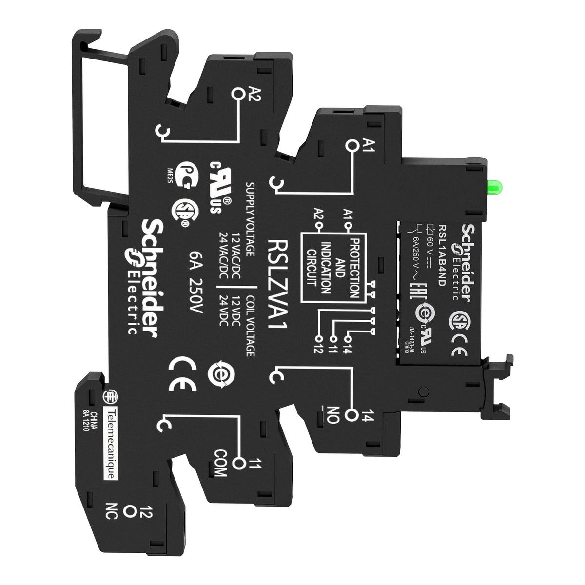 Schneider Electric RSL1PVBU Relay and Screw Terminal Base 24 Vac/Vdc