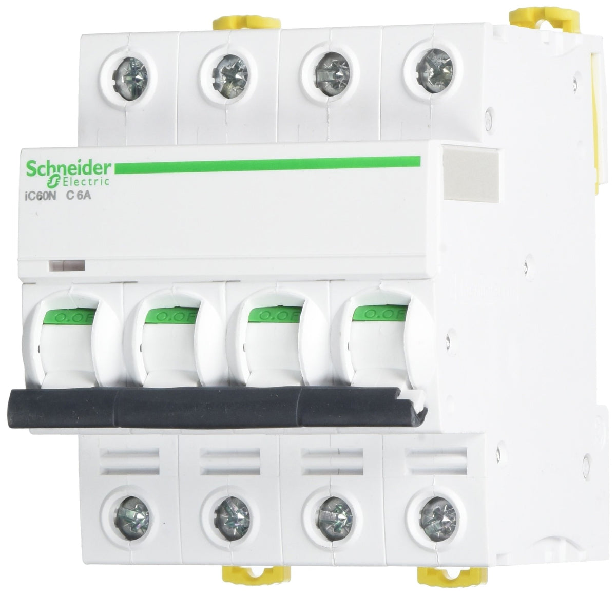 Schneider Electric A9F74406 IC60N Disyuntor, Acti9, Curvatura C, 4P, 6A
