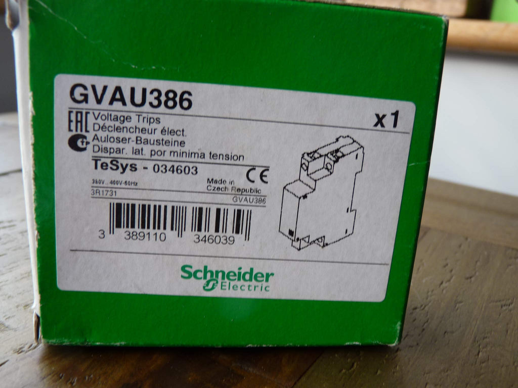 Schneider Electric GVAU386 U/V/viaje 380/400 V 60 hz, bajo voltaje viaje 380 V-60