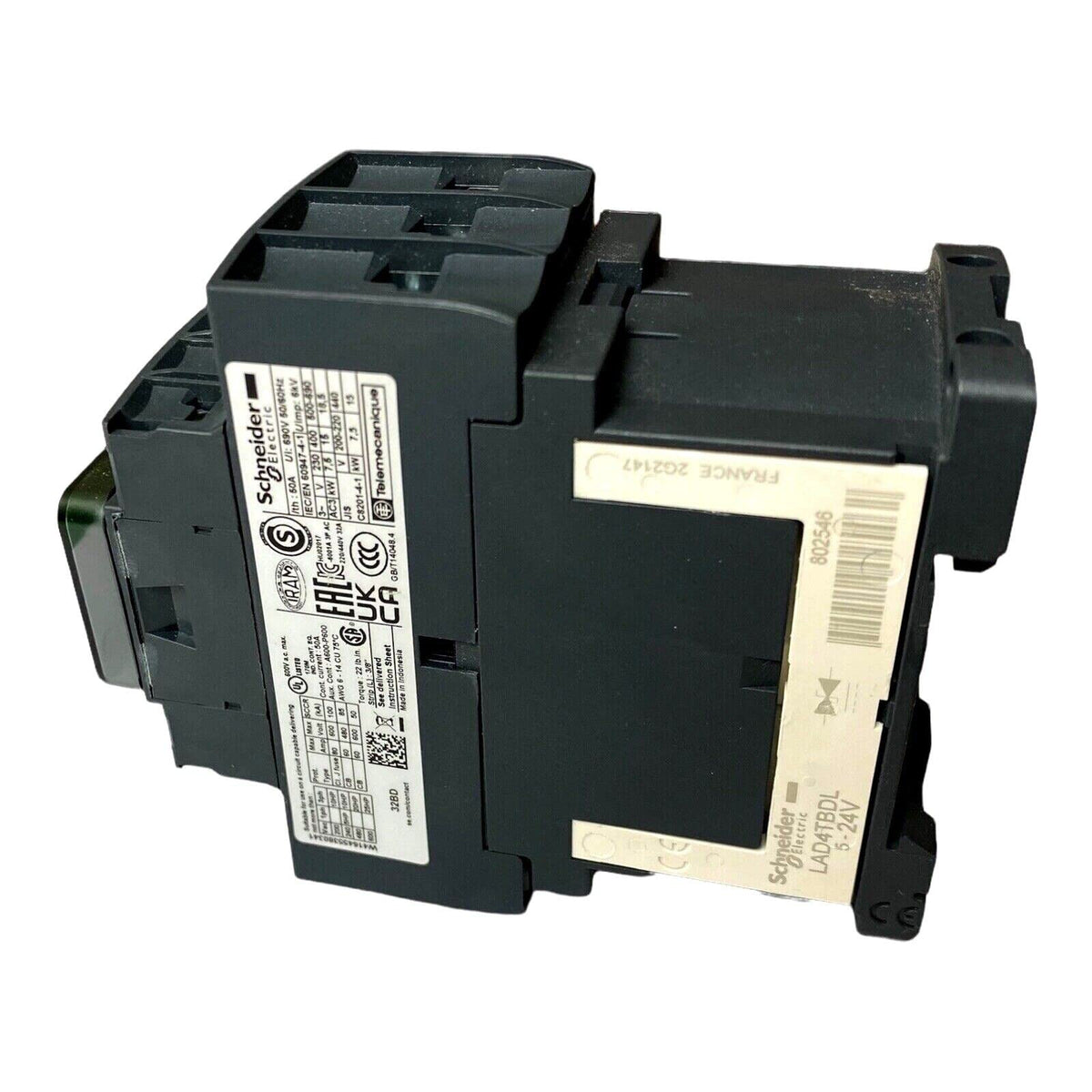 Schneider Electric Telemecanique Sensors LC1D32BD TeSys D Contactor, 3P, AC-3, 32 A, Bobina 24 VCD, Antip
