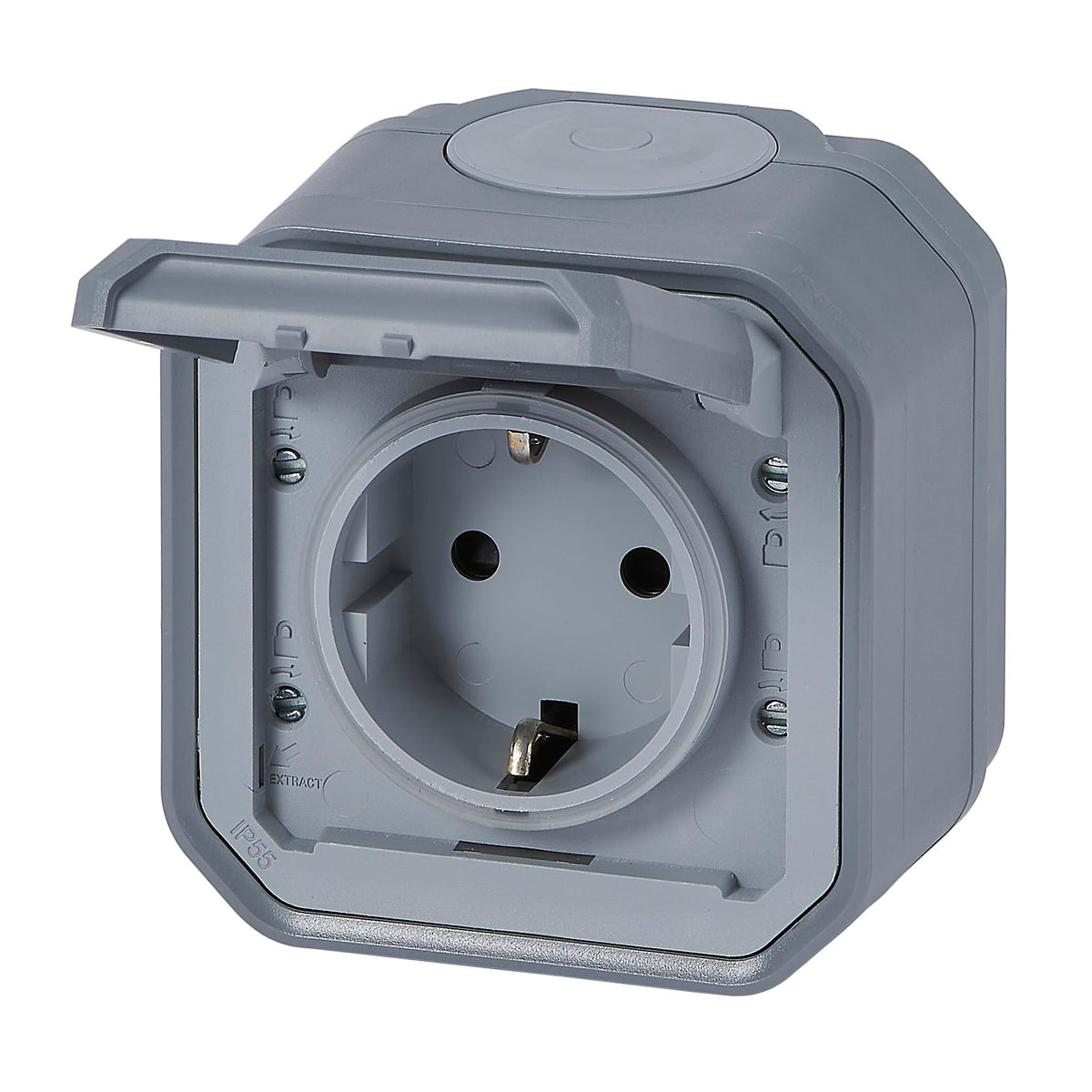 LEGRAND, Plexo New 069733L - Toma de corriente para ambientes húmedos 16 A, 250 V, IP44 - IK07