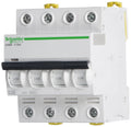 Schneider Electric A9F74425 IC60N Disyuntor, Acti9, Curvatura C, 4P, 85 mm Altura x 72 mm Anchura x 78.5 mm Profundidad,