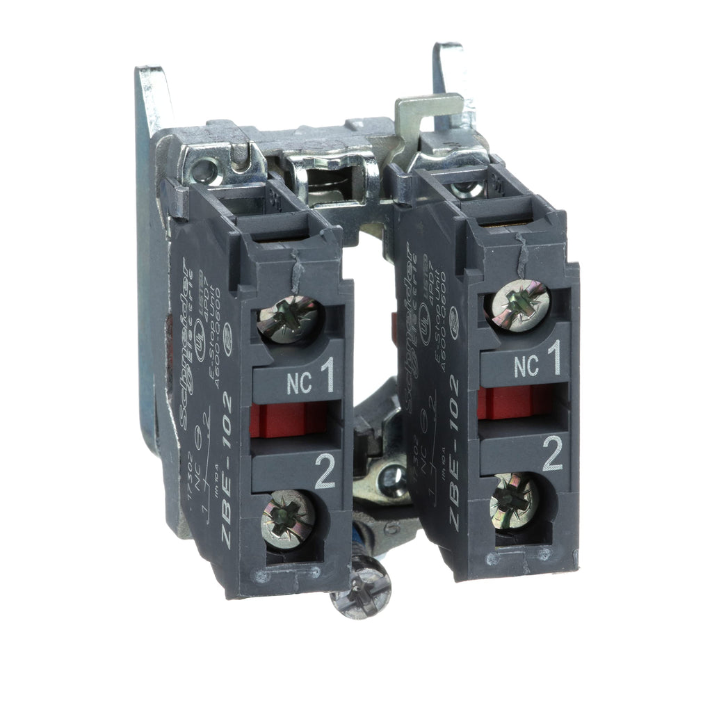 Schneider Electric ZB4BZ104 Pushbutton Body, Ø 22, 2 NC