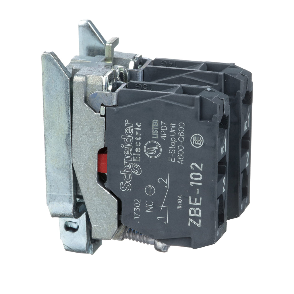 Schneider Electric ZB4BZ104 Pushbutton Body, Ø 22, 2 NC