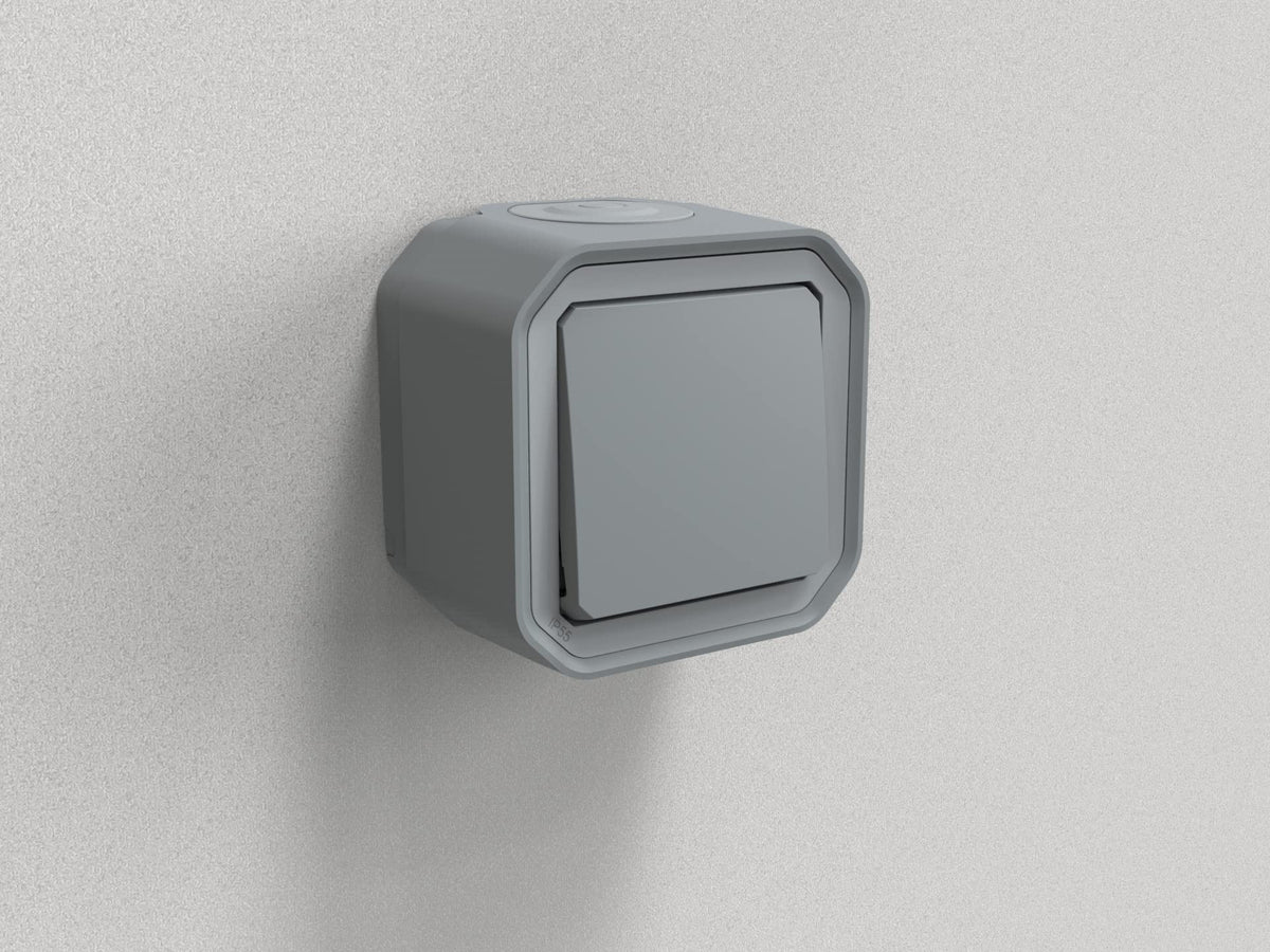 Legrand Conmutador Plexo 069711L superficie gris